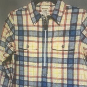 L.L.Bean Women’s Scotch plaid Shirt Flannel Size S Petite
